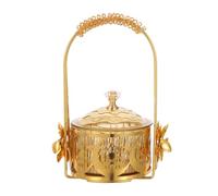 UKCOCO Plat à Bonbons Eid Mubarak en Métal et Plastique avec Motifs Étoile et Croissant, Plateau Décoratif Moyen-oriental pour Fête Islamique, Récipient à Friandises pour Ramadan et Aïd,