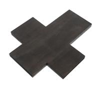 UKCOCO Plateau de Communion Noir en Bois 26x22x1,5 Cm, Assiette Décorative de Croix pour Baptême et Cérémonie Religieuse, Grand Plateau de Service pour Vaisselle de Baptême et Centres