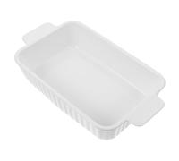 UKCOCO Plateau de Cuisson Céramique Rectangulaire avec Double Poignée Plat à Rôtir et Bol de Stockage pour Fruits pour Lasagnes Gratins et Pâtisseries Compatible Four et Usage Familial
