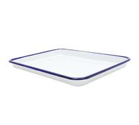 UKCOCO Plateau de Cuisson Émaillé Rectangulaire Plat de Rôtissage Vintage pour Pizza Gâteaux et Légumes Au Four Matériaux Sains et Résistants Chaleur pour Four Réfrigérateur et