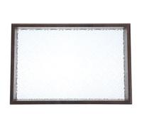UKCOCO Plateau de Desserts en Verre et Bois, Marron, Polyvalent Portable | Style Fleur de Bégonia, pour Fruits Secs, Goûter, Thé, Usage Décoratif, Format Léger