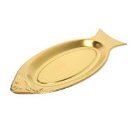 UKCOCO Plateau de Service Inoxydable Forme Poisson Résistant Haute Température Design Lisse et Réaliste pour Cuisson Vapeur Micro-ondes et Four Assiette Élégante pour Table et Repas