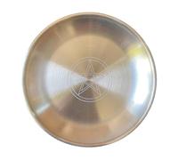 UKCOCO Plateau Pentacle Décoratif Unique Acier Inoxydable Ornement Brillant pour Rituels Chamaniques et Décoration Maison Accessoire Protection Ésotérique