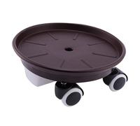 UKCOCO Plateau pour Pots de Plantes avec roulettes Support Mobile Plastique avec Bac à Eau Base Ronde pour Pot de Fleurs Intérieur et Extérieur Pratique et Facile à Déplacer