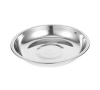 UKCOCO Plateau Rond Inoxydable Multifonction pour Service de Fruits Desserts et Plats Bol de Cuisson Polyvalent Surface Brillante pour Grillades et Repas Variés
