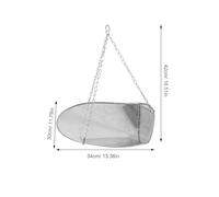 UKCOCO Plateau Suspendu Rond Creux en Acier Inoxydable avec Chaîne Accessoire pour Balance Suspendue Industrielle Compatible Balance à Crochet Pesée Précise Cuisine et Voyage