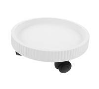 UKCOCO Plateaux à Plantes pour Pots Mobiles Intérieur Et Extérieur Bac à Plantes en Pot Blanc 250 Renforcé avec roulettes Support Stable Et Grands Mouvements