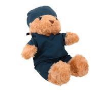 UKCOCO Plush Graduation Nurse Bear in Scrub Uniform Soft Stuffed Animal Toy for Nursing Students Medical Graduates and School Celebration Gift