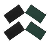 UKCOCO Pochette à Billets en Cuir Pu Souple 4 Pièces Grosse Capacité pour Reçus et Monnaie, Pochette Zippée de Dépôt Bancaire pour Gestion D'argenté au Bureau