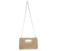 UKCOCO Pochette à Main de Foin Simulé pour Femmes Sac de Soirée Chic et Spacieux avec Poignée Supérieure pour Événements Boho