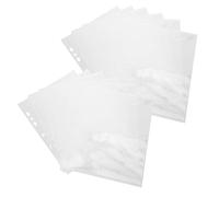 UKCOCO Pochettes Photo Classeur A5 30 Feuilles Transparentes 10 X 15 Cm Protège-Pages Polypropylène Recharges pour Photos Cartes Documents Chargement Latéral Pré-Perforées pour Anneaux