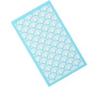 UKCOCO Pochoir de Sérigraphie Réutilisable pour Argile Polymère, Gabarit de Modelage en Pâte Polymère, Motif Éventail, Feuille Lisse Facile à Nettoyer, Accessoires pour Bricolage