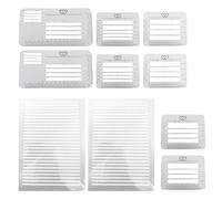 UKCOCO Pochoirs D’Écriture en Plastique pour Lettrage Précis - 4 Modèles 2 Règles D’Espacement Format Enveloppe - Guide de Lettrage pour Cartes Scrapbooking et Correspondance - Gabarits