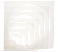 UKCOCO Pochoirs de Peinture Ronds en Pet Blanc 8 Pièces, Modèles Créatifs Réutilisables pour Projets DIY