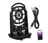 UKCOCO Podomètre Téléphonique Silencieux avec Bascule Double Support pour Smartphone Design Minimaliste Noir pour Suivi D'Activité en Intérieur