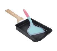 UKCOCO Poêle à Omelette Japonaise Rectangle Antiadhésive avec Spatule Silicone Poêle Multifonction pour Œufs et Déjeuner Revêtement et Facile à Nettoyer Adaptée Cuisine Maison et