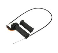 UKCOCO Poignée D'accélérateur Moto Hors-piste Torsadée Métal et Caoutchouc, Ensemble 2 Pièces Câble 90-125 Cm³, Compatible Quad et Moto Hors-piste, Usage Réparations et Amélioration Guidon