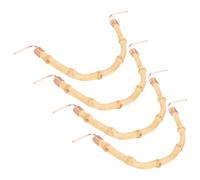 UKCOCO Poignées Pratiques en Bambou pour Théière et Bouilloire, Lot de 4 Pièces, Accessoires Cuisine Ergonomiques, Compatibles Divers Modèles de Théières