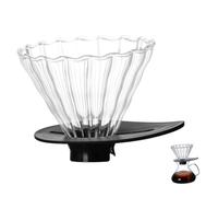 UKCOCO Portable Filtre à Café Verre Transparent Entonnoir de Cuisine Petit et Filtre pour Usage Outil pour Café sans Résidu pour Voyage et Camping Réutilisable