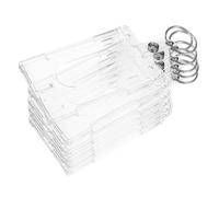 UKCOCO Porte-badges D'identification Verticaux Étuis à Cartes Double Face Lot de 6 en Polycarbonate Transparent Rigide avec Fente Pouce Porte-clés Intégré Protection Optimale pour Cartes