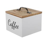 UKCOCO Porte-capsules De Café - Boîte De Rangement En Pour Capsules De Café, Sachets De Sucre, Conteneur Organisateur Pour Petites Cuisines Et Bureaux, Blanc