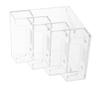 UKCOCO Porte-cartes de Visite de Table Transparent Ps à Quatre Niveaux | Présentoir Moderne et Compact, Finition Soignée, Toucher Agréable, Usage Bureau et Salon Professionnel