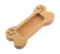 UKCOCO Porte-Cartes de Visite en Bois Naturel Forme Os Organisateur de Bureau Mignon Compact Présentoir Porte-Fiche pour Cartes de Table et Cartes Postales Accessoire Bureau Décoratif