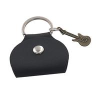 UKCOCO Porte-médiators De Guitare Noir en Cuir PU avec Pendentif Cuivre Ancien, Étui De Rangement Portable pour Médiators, Clips D’accordage Et Accessoires, pour Guitare Électrique Et Acoustique