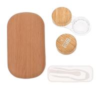 UKCOCO Porte-Objectif Portable Étui Lentilles de Contact Hygiénique en Plastique Doublure en Cuir, Boîte Intérieure Séparée, Léger et Étanche pour Rangement