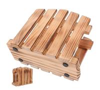 UKCOCO Porte-Serviettes de Table en Bois Rétro, Porte-Essuie-Tout Vertical Cuisine et Bureau, Accessoire Décoratif Polyvalent pour Salle à Manger, Café, Brun