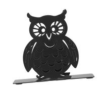 UKCOCO Porte Serviettes de Table Noir Design Chouette Support Élégant pour Serviettes Cocktail Rangement Pratique pour Maison Restaurant