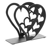 UKCOCO Porte Serviettes Forme de Cœur Support de Serviettes Moderne pour Cuisine Restaurant et Salle à Manger Freestanding Noir