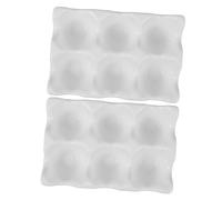 UKCOCO Porte-œufs En Céramique Blanc Pour Réfrigérateur, Support Multi-emplacements Peu Encombrant, Plateau De Rangement Œufs Solide Et Facile à Nettoyer Cuisine Organisée