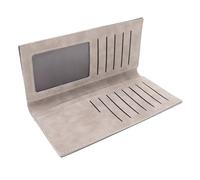 UKCOCO Portefeuille Homme Fin en PU Multiples Emplacements Cartes, 2 Compartiments Latéraux Longs, Design Minimaliste Vintage, pour Voyage et Usage Quotidien