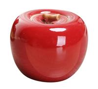 UKCOCO Pot de Rangement Cuisine Céramique Rouge Forme de Pomme Boîte Hermétique pour Thé Sucre et Bonbons Récipient de Stockage Décoratif pour Maison et Restaurant