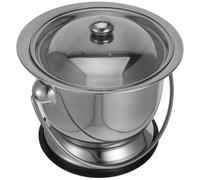 UKCOCO Pot de Toilette Acier Inoxydable avec Couvercle Chaise Percée Portable Grande Capacité pour Femmes Enceintes Adultes et Personnes Âgées Pot de Voyage Polyvalent et Facile