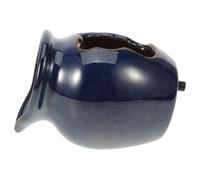 UKCOCO Pot Fontaine Décoratif en Céramique Bleu pour Aquarium, Ambiance | Décor Simple et Moderne, pour Bassin D’intérieur ou Bureau, Montage DIY sans Pompe Incluse