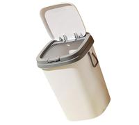 UKCOCO Poubelle à Pression 13l en Pp, Portable, Couvercle Renforcé | Chambre et Salle de Bain, Design Épais Résistant, Usage Domestique Pratique, Format Compact