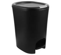 UKCOCO Poubelle de salle de bain avec couvercle, pédale, 12 litres/3,2 | Poubelle en plastique avec pédale, idéale pour la chambre, le bureau, la résidence étudiante ou le camping-car.