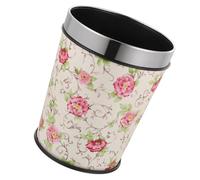 UKCOCO Poubelle De Salle De Bain Rétro 5l En Acier Inoxydable Cercle Sans Couvercle Petite Poubelle Ménagère Base Antidérapante Pour Chambre Et Bureau Usage Domestique