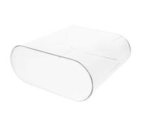 UKCOCO Poubelle Ménagère Transparente en Pet sans Couvercle pour Salle de Bain et Chambre, Design Compact pour Salon Familial ou Bureau