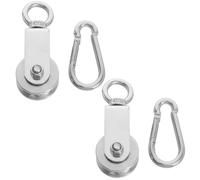 UKCOCO Poulie Double Roulement Acier Inoxydable Système Robuste pour Câble Poulie de Levage Multifonctionnelle pour Gymnases et Usines