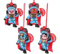 UKCOCO Poupée Chinoise à Visage Changeant en Plastique Bleu Figurine de L’Opéra du Sichuan Décoration Légère et Transportable Souvenir Culturel Traditionnel D’Artisanat D’Opéra