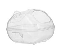 UKCOCO pour Hamster Bain Hamsters Maison Habitat Gerbille Batteur de Sable de Hamster du Hamster des Toilettes à Petit Animal Plastique Transparent