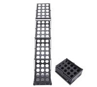 UKCOCO Présentoir à Brochures Pliable en Alliage D'aluminium Noir A4, Support Portable pour Magazines et Documents, Rack Extensible Stable pour Bureau, Salons et Espaces D’Accueil, 1