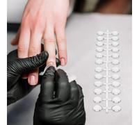 UKCOCO Présentoir à Capsules d'Ongles Ovales Moyennes Transparentes 12 Plaques 24 Faux Ongles Courts par Plaque Nuancier pour Salon de Manucure Outils Professionnels pour Nail Art et