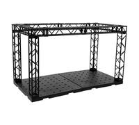 UKCOCO Présentoir pour Figurines D’Action Noir Plateforme de Scène Modulable sans Éclairage Support D’Écran Stable pour Maquettes et Objets de Collection Vitrine à Figurines pour