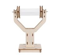 UKCOCO Prisme Optique Triangulaire en Verre avec Support en Bois pour Effets Photographiques et Enseignement Scientifique, Plateforme Stable et Réflexion Lumineuse Précise