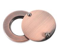 UKCOCO Protection de Confidentialité pour Trou de Porte Métal Anti- Couverture Décorative Facile à Installer pour Sécurité Intérieure Protège Bœuf Entrée les Regards Indiscrets