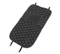 UKCOCO Protection de Siège Arrière Voiture Cuir PU Noir Organiseur et Protège Dossier Antisalissure et Rayures Housse Longue Résistante Aux Coups de Pied